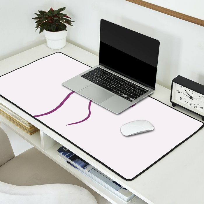 Coquette pink bow Desk Mat Gallery Image 2