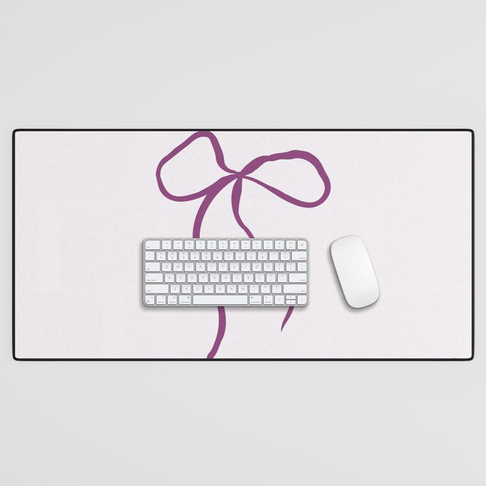 Coquette pink bow Desk Mat Gallery Image 1