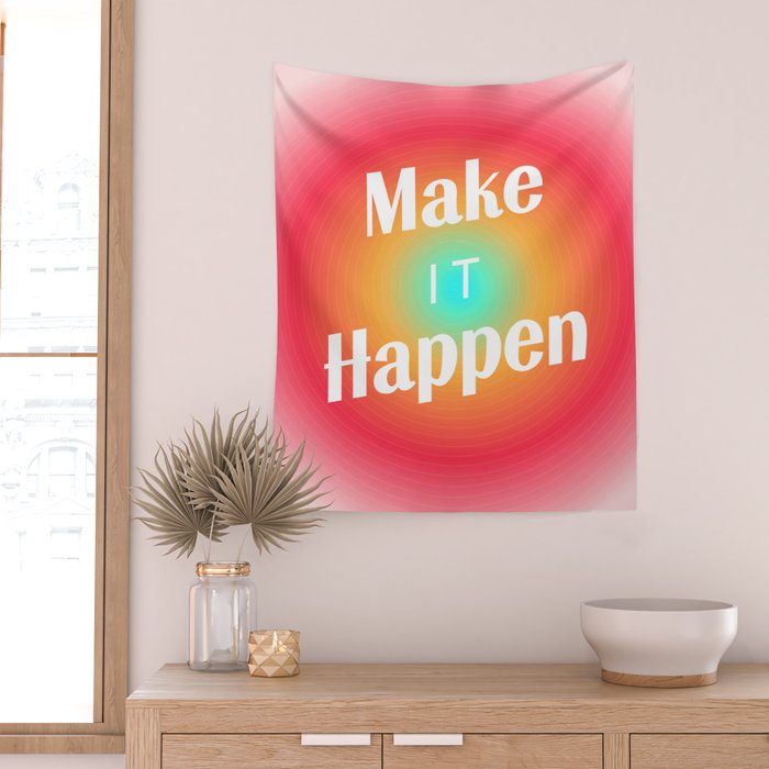 Make It Happen Gradient Wall Tapestry Gallery Image 2