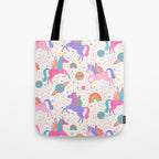 Space Unicorn - Neon Rainbow Tote Bag Gallery Image 1