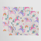 Space Unicorn - Neon Rainbow Placemat Gallery Image 1