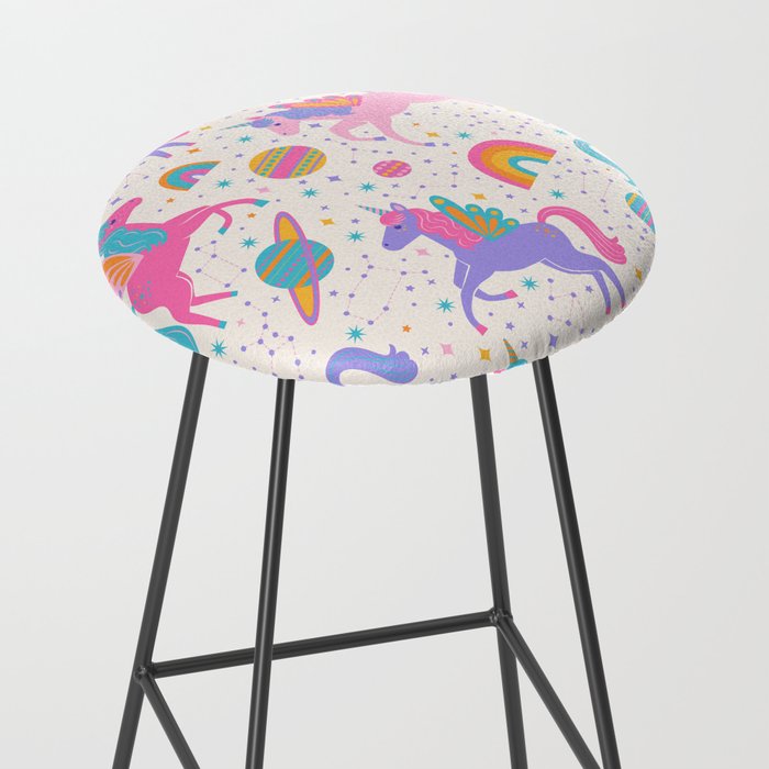 Space Unicorn - Neon Rainbow Stool Gallery Image 2