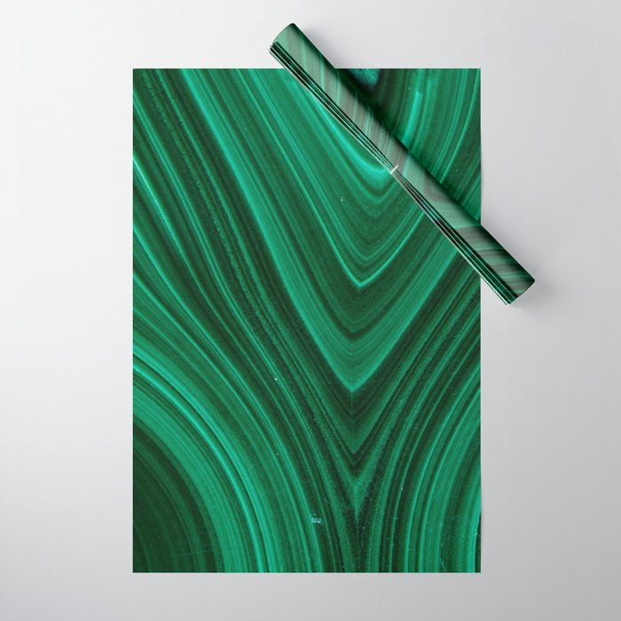 Malachite Green Marble Texture Wrapping Paper Gallery Image 1