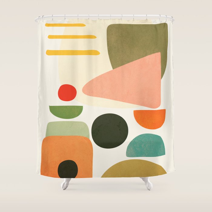 Modern Abstract Art 71 Shower Curtain Gallery Image 1