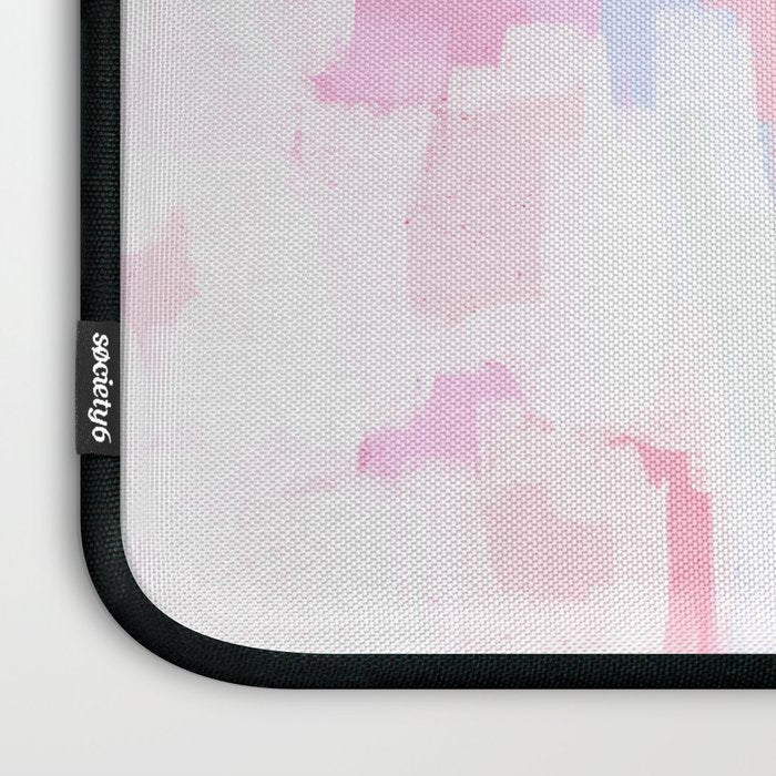 Netta - abstract painting pink pastel bright happy modern home office dorm college decor Laptop Sleeve Gallery Image 3