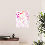 Netta - abstract painting pink pastel bright happy modern home office dorm college decor Poster Gallery Image 2