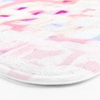 Netta - abstract painting pink pastel bright happy modern home office dorm college decor Bath Mat Gallery Image 3