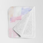 Netta - abstract painting pink pastel bright happy modern home office dorm college decor Throw Blanket Gallery Image 3