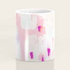 Netta - abstract painting pink pastel bright happy modern home office dorm college decor Coffee Mug Gallery Image 4