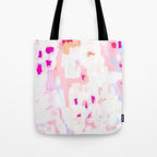 Netta - abstract painting pink pastel bright happy modern home office dorm college decor Tote Bag Gallery Image 1