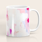 Netta - abstract painting pink pastel bright happy modern home office dorm college decor Coffee Mug Gallery Image 1