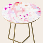 Netta - abstract painting pink pastel bright happy modern home office dorm college decor Side Table Gallery Image 2