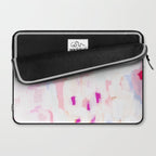 Netta - abstract painting pink pastel bright happy modern home office dorm college decor Laptop Sleeve Gallery Image 2