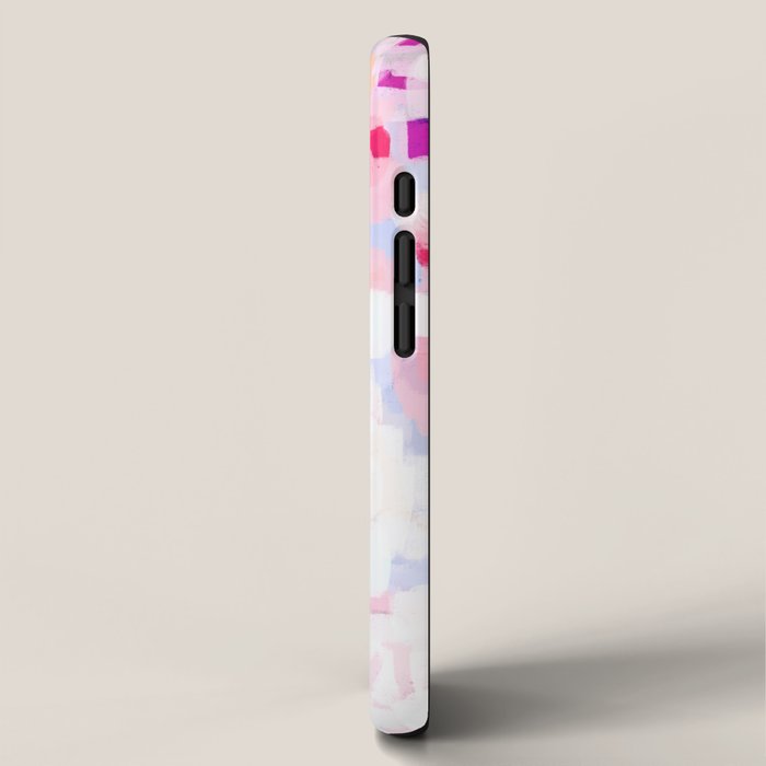 Netta - abstract painting pink pastel bright happy modern home office dorm college decor iPhone Case Gallery Image 2
