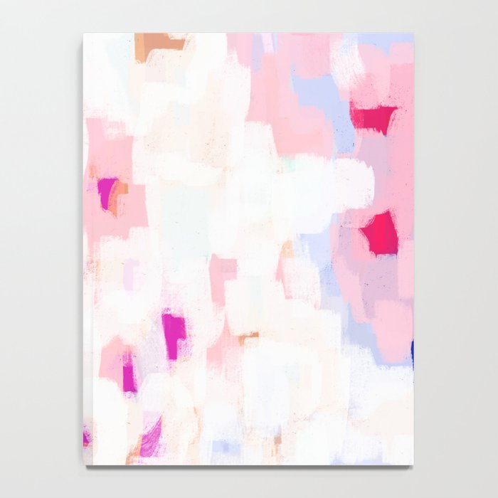Netta - abstract painting pink pastel bright happy modern home office dorm college decor Notebook Gallery Image 4