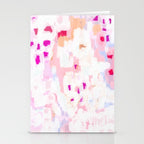 Netta - abstract painting pink pastel bright happy modern home office dorm college decor Stationery Card Gallery Image 2