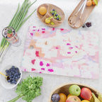 Netta - abstract painting pink pastel bright happy modern home office dorm college decor Cutting Board Gallery Image 2