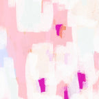 Netta - abstract painting pink pastel bright happy modern home office dorm college decor Coffee Mug Gallery Image 2