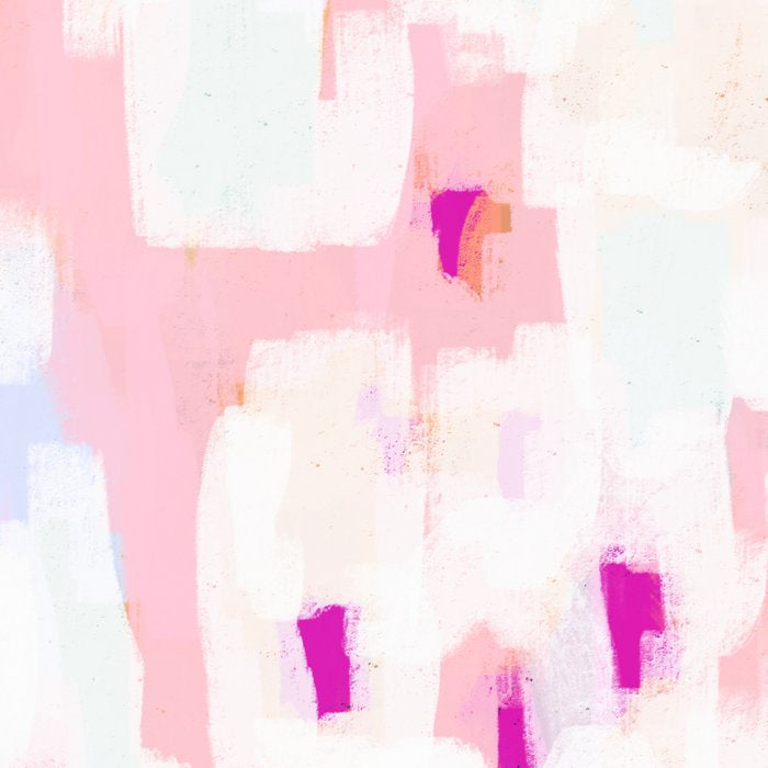 Netta - abstract painting pink pastel bright happy modern home office dorm college decor Coffee Mug Gallery Image 2