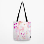 Netta - abstract painting pink pastel bright happy modern home office dorm college decor Tote Bag Gallery Image 2