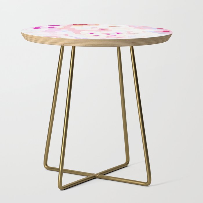 Netta - abstract painting pink pastel bright happy modern home office dorm college decor Side Table Gallery Image 1