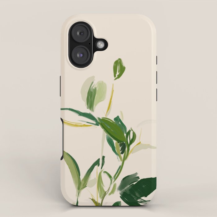 Plants In Summer Beige. iPhone Case Gallery Image 1