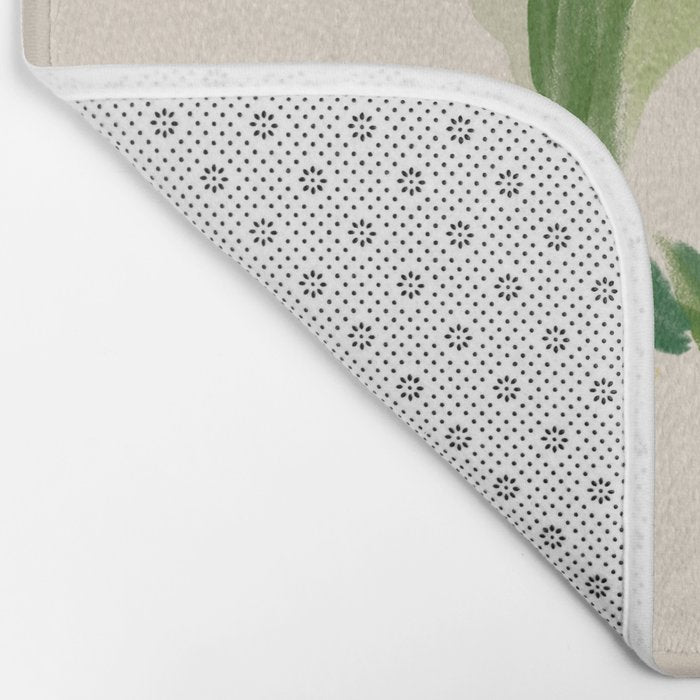Plants In Summer Beige. Bath Mat Gallery Image 2