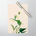 Plants In Summer Beige. Wrapping Paper Gallery Image 1