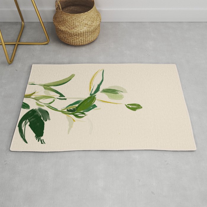 Plants In Summer Beige. Rug Gallery Image 1