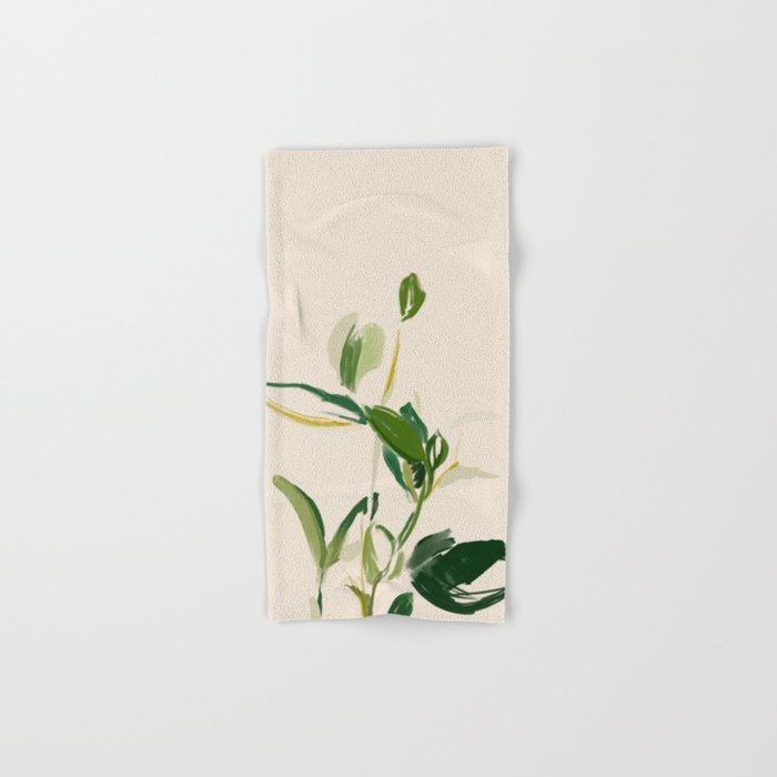 Plants In Summer Beige. Bath Towel Gallery Image 1