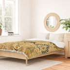 Antique Persian Tabriz Animal Rug Print Duvet Cover Gallery Image 2