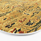 Antique Persian Tabriz Animal Rug Print Bath Mat Gallery Image 3