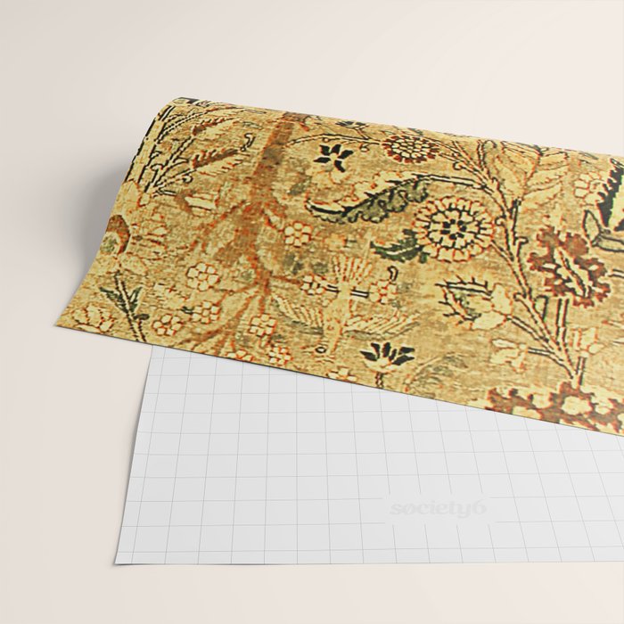 Antique Persian Tabriz Animal Rug Print Wrapping Paper Gallery Image 2