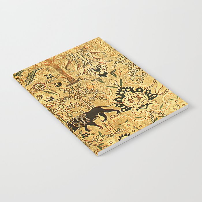 Antique Persian Tabriz Animal Rug Print Notebook Gallery Image 2