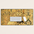 Antique Persian Tabriz Animal Rug Print Desk Mat Gallery Image 1