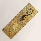 Antique Persian Tabriz Animal Rug Print Yoga Mat Gallery Image 1