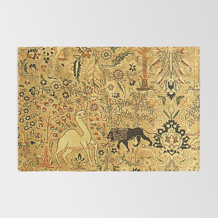 Antique Persian Tabriz Animal Rug Print Rug Gallery Image 2