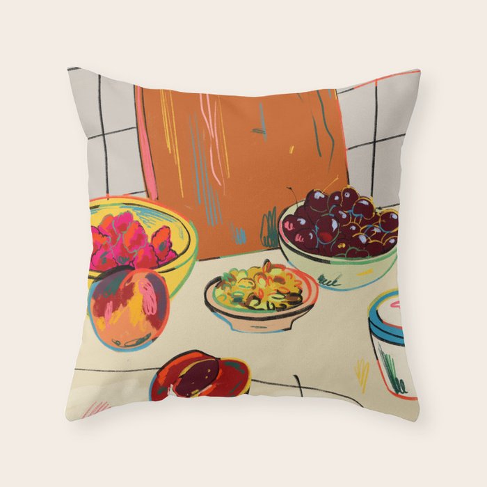 AUTUMN FRUIT Throw Pillow Gallery Image 1