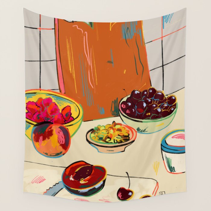 AUTUMN FRUIT Wall Tapestry Gallery Image 4