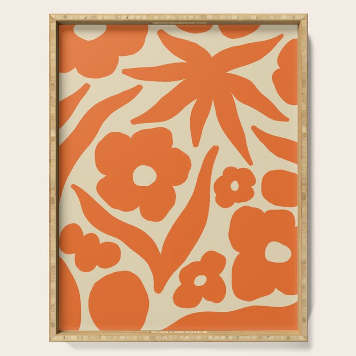 Floral eight Serving Tray Gallery Image 1