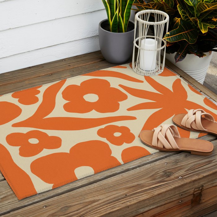 Floral eight Outdoor Rug Gallery Image 2