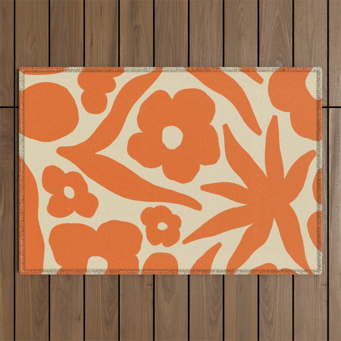 Floral eight Outdoor Rug Gallery Image 1