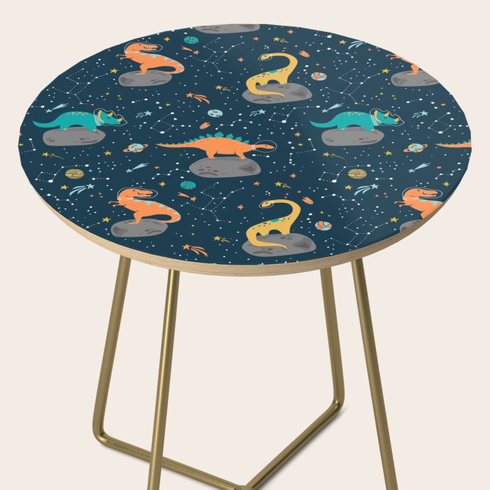 Dinosaurs Floating on an Asteroid Side Table Gallery Image 2