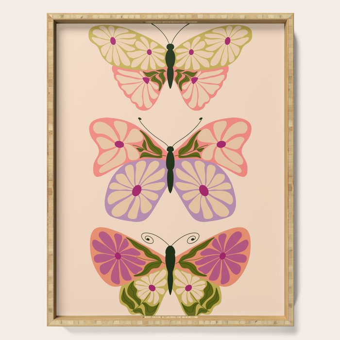 Charming Butterflies Serving Tray Gallery Image 1