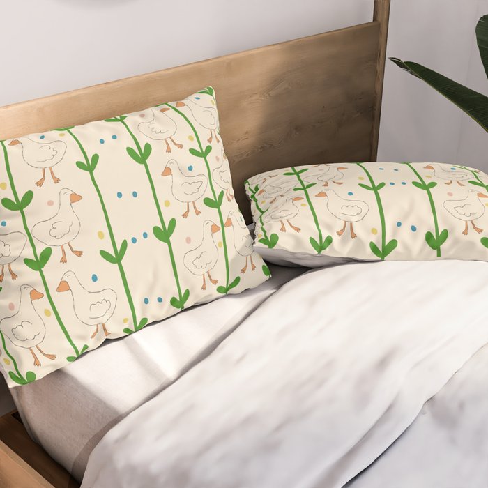 Ducks and Dots Pillow Sham Gallery Image 2