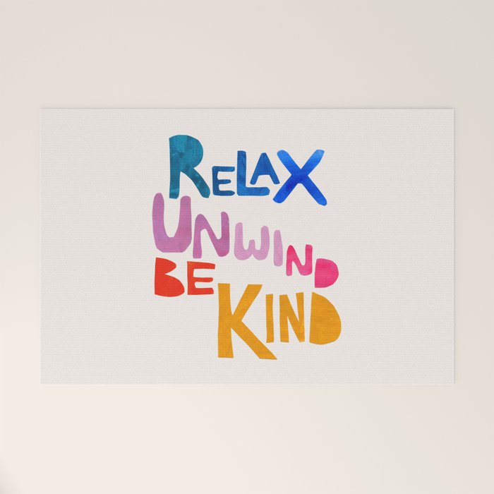 Relax, Unwind, Be Kind Welcome Mat Gallery Image 1