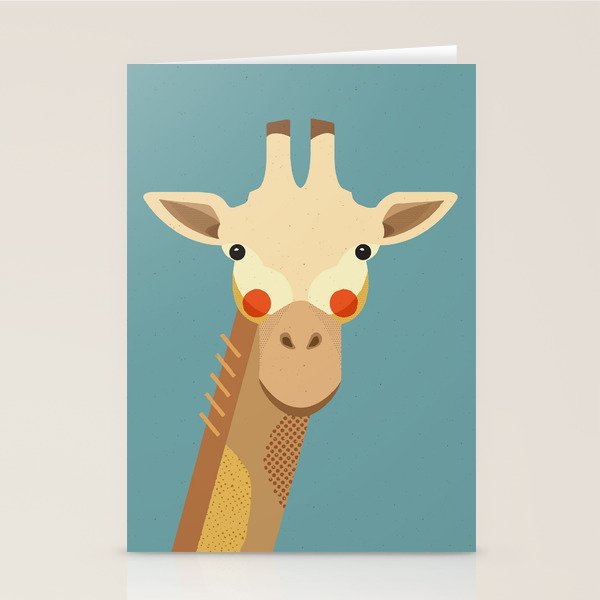 Giraffe, Animal Portrait Stationery Card Gallery Image 2