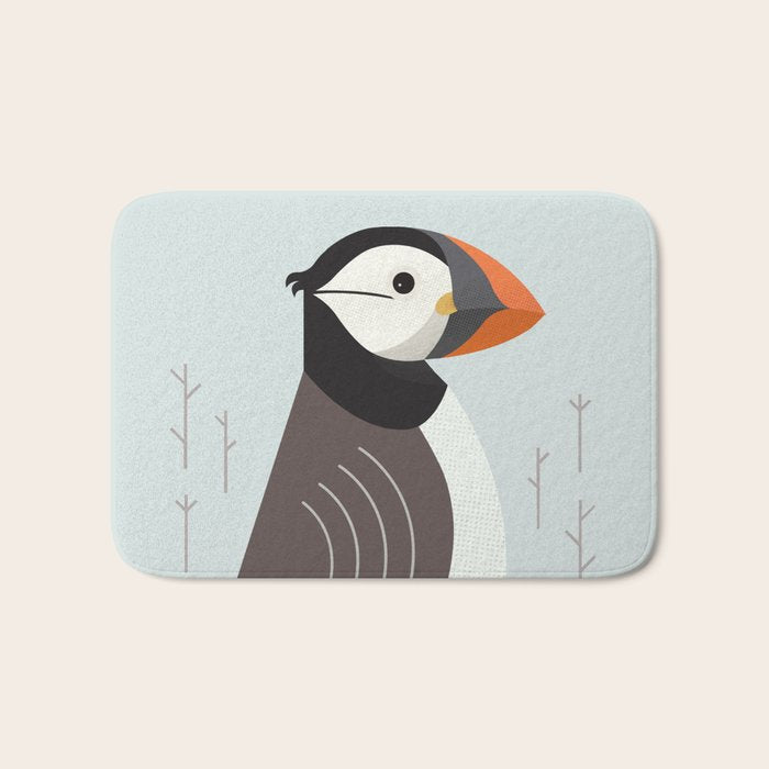 Atlantic Puffin, Bird of United Kingdom Bath Mat Gallery Image 1