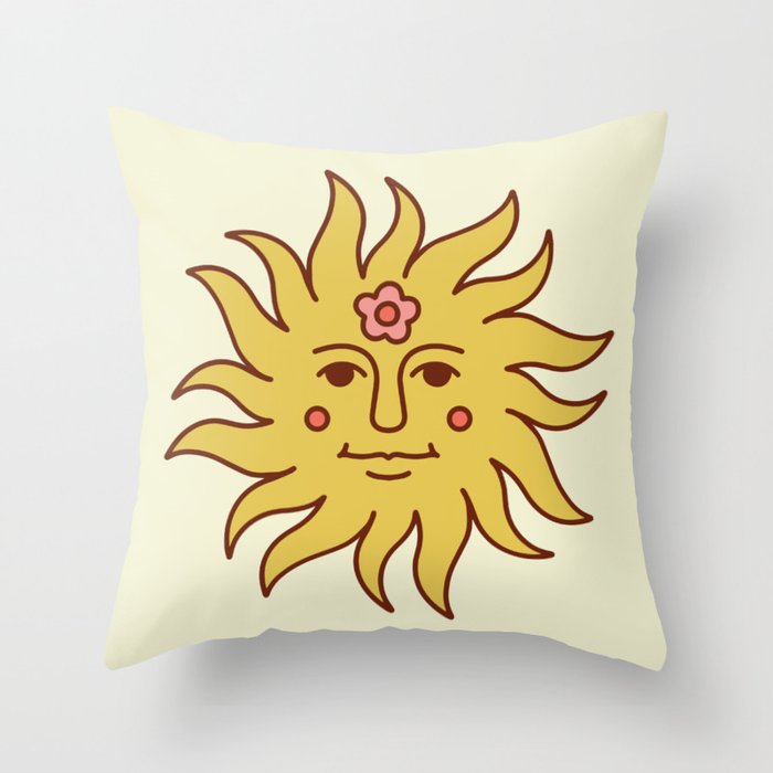 Sun Child Throw Pillow Gallery Image 1