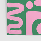 Abstract Green & Pink Decoupage Cutouts Poster Gallery Image 3